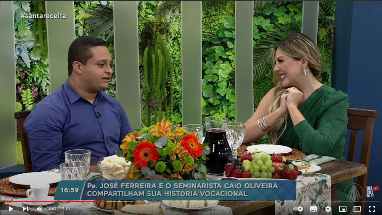 Aluno do ITESP é Destaque no Programa Santa Receita ao Compartilhar Sua Jornada Vocacional Redentorista