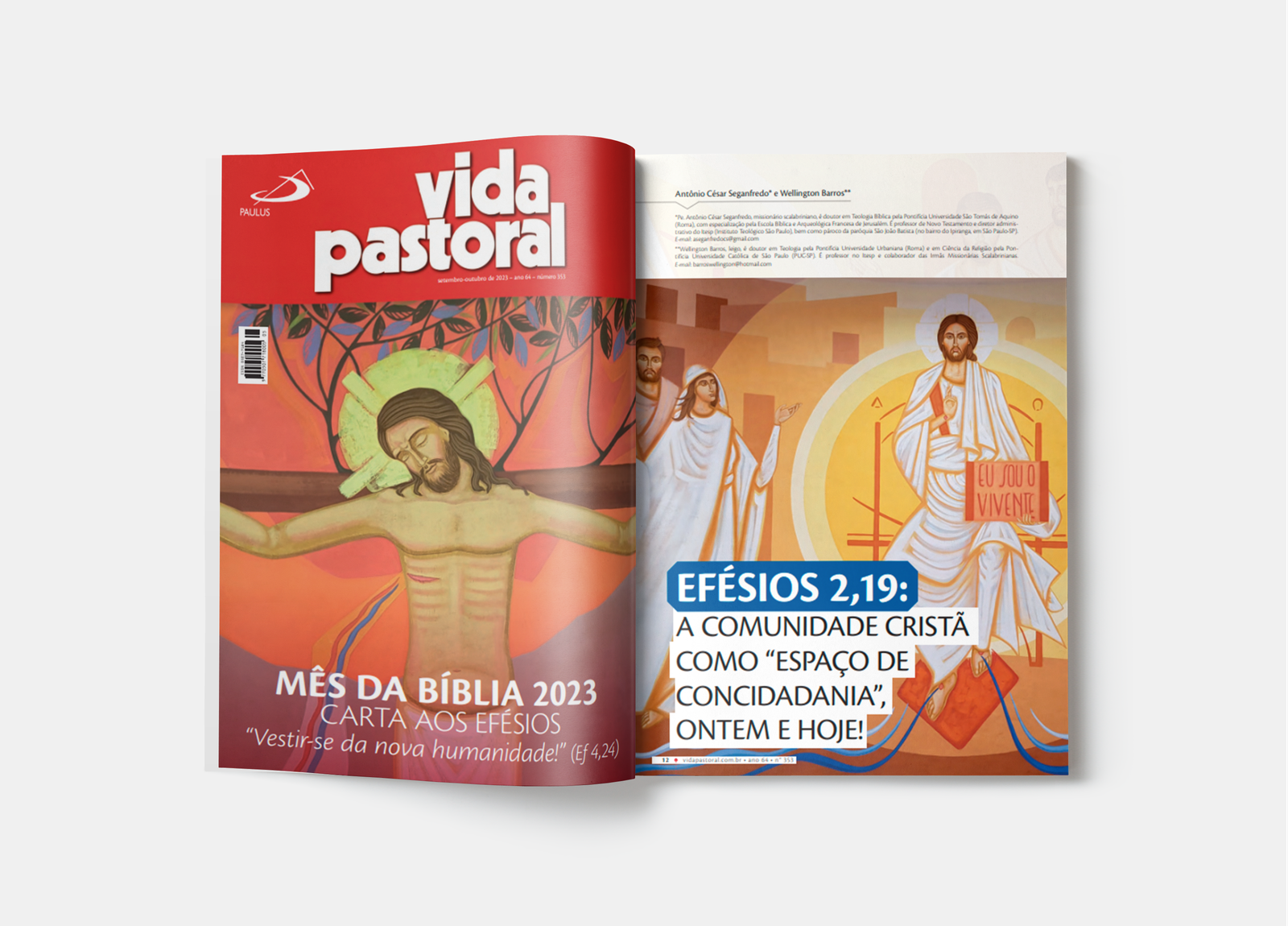 Professores do ITESP publicam artigo sobre a Comunidade Cristã como “Espaço de Concidadania” na revista Vida Pastoral