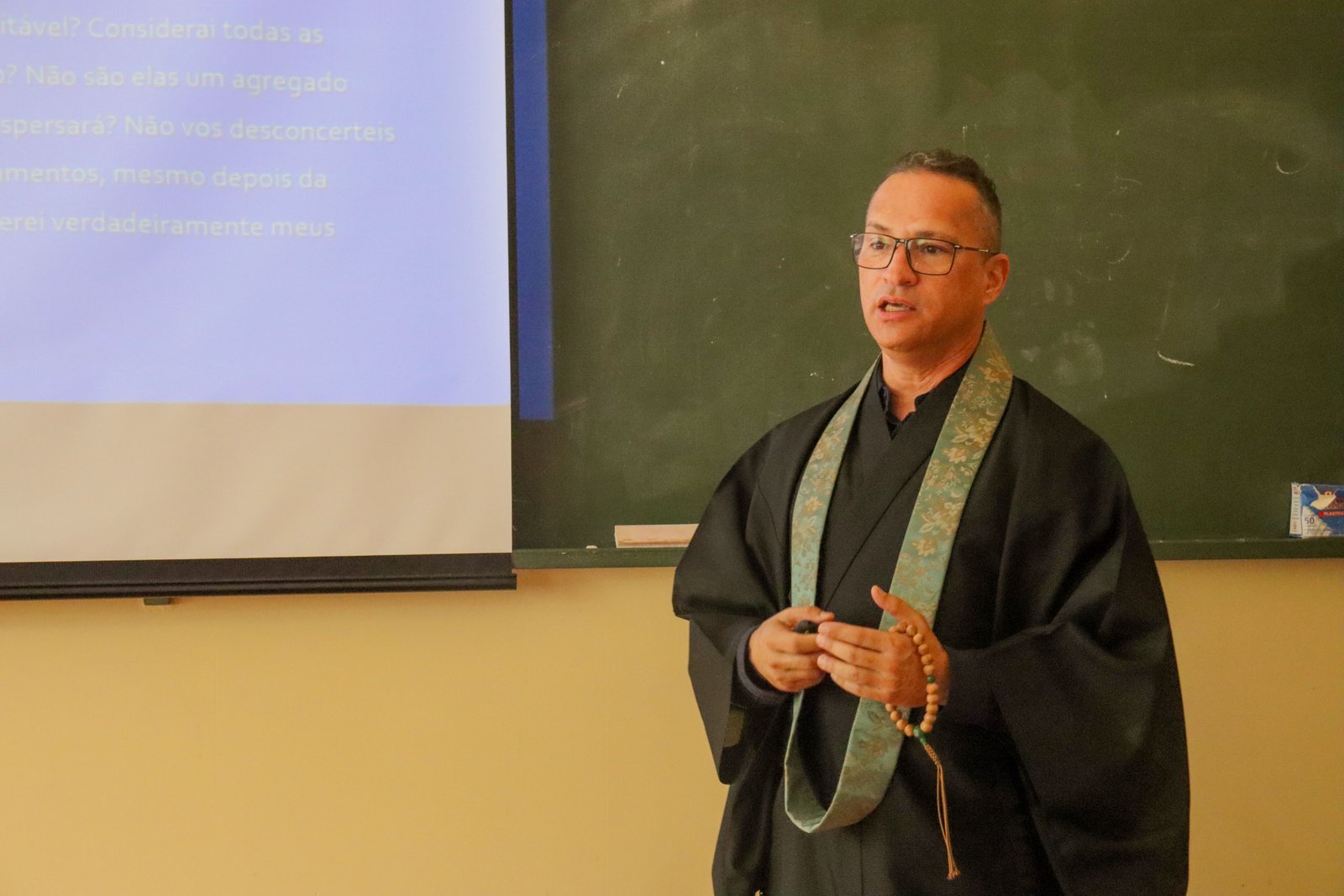 Monge Budista da ordem Otani, Hérnan Vilar, conclui encontros de Ecumenismo no ITESP