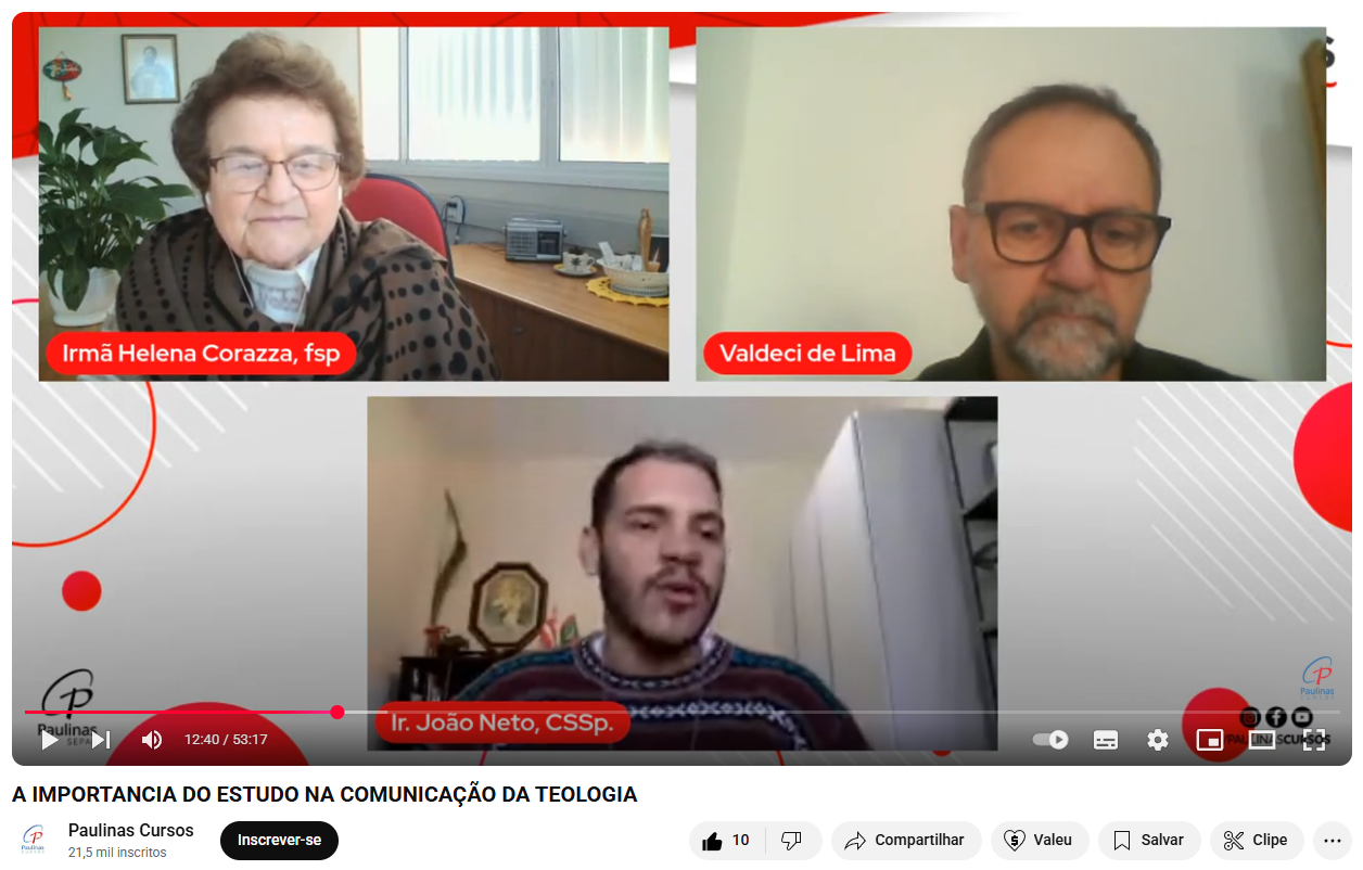 Estudantes do ITESP participam de live e destacam a força evangelizadora da comunicação